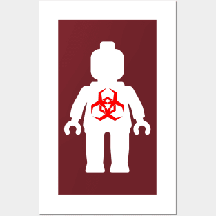 White Minifig with Radioactive Symbol Posters and Art